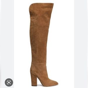 Sergio Rossi Scarlett suede over the knee boots 37.5 new!